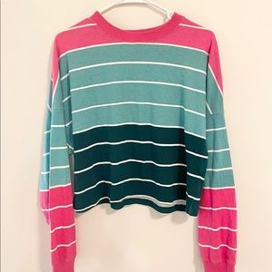 UO Striped long sleeve stretchy tee